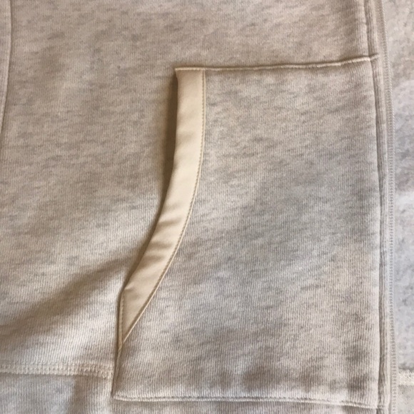 Talbots Sweatshirt Zipper Vest Small Cream Gray - Picture 9 of 10